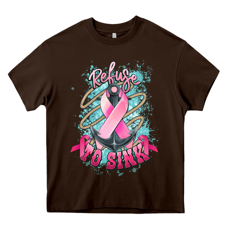 Refuse To Sink Cancer Anchor Heavy Core Tee by NancyCooperArtShop | Teevron