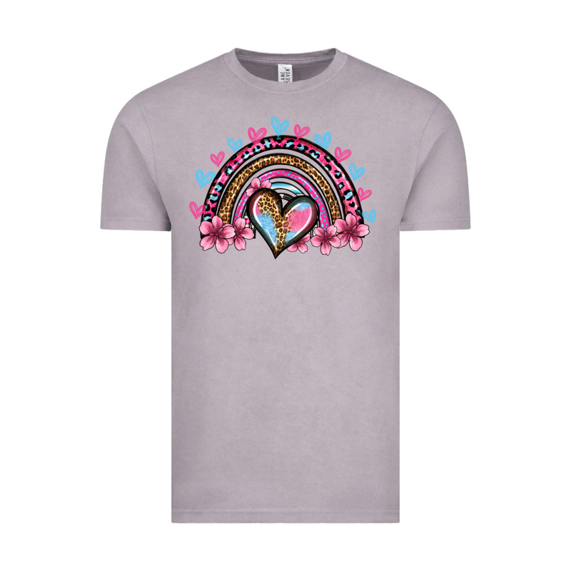 Valentine's Day Rainbow Heart Olivia Vintage Tee by OliviaCreatesArt | Teevron