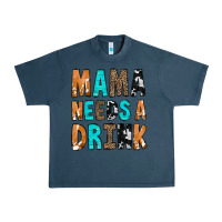 Midnight Navy Mama Needs a Drink Urban Heavy Tee - CowCowDesign