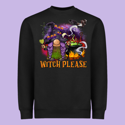 Witch Please Heavyweight Sweatshirt Designed By Barkaloodesign