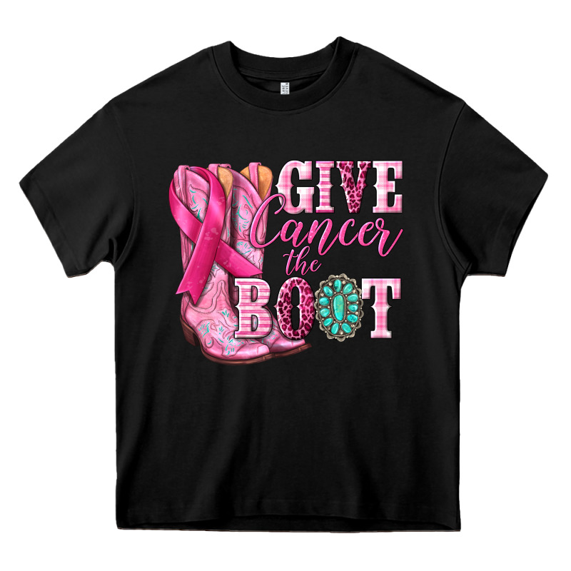 Give Cancer The Boot Heavy Core Tee by NancyCooperArtShop | Teevron
