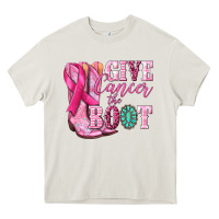 Cream give cancer the boot Heavy Core Tee - NancyCooperArtShop