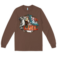 Chestnut All American Girl Long Sleeve Tee - FaDigitalArtStudio