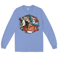 Colony Blue All American Girl Long Sleeve Tee - FaDigitalArtStudio