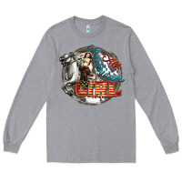 Heather Grey All American Girl Long Sleeve Tee - FaDigitalArtStudio