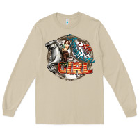 Mushroom All American Girl Long Sleeve Tee - FaDigitalArtStudio