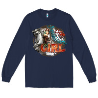 Navy All American Girl Long Sleeve Tee - FaDigitalArtStudio