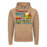I Run On Coffee And Softball Frappe Vintage Hoodie | Teevron