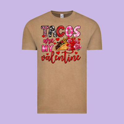 Tacos Are My Valentine Vintage Tee Designed By Oliviacreatesart