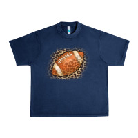 Navy American Football Leopard Urban Heavy Tee - CowCowDesign
