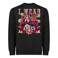 Black i wear pink for my mom Heavyweight Sweatshirt - BarkalooDesign