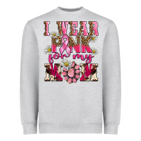 I Wear Pink For My Mom Heavyweight Sweatshirt | Teevron