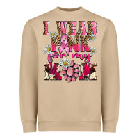 Mushroom i wear pink for my mom Heavyweight Sweatshirt - BarkalooDesign