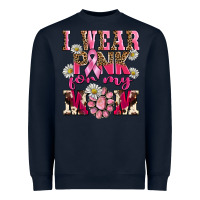 Navy i wear pink for my mom Heavyweight Sweatshirt - BarkalooDesign