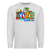 Dove Grey love puerto rico Premium Sweatshirt - AdoDesignShop