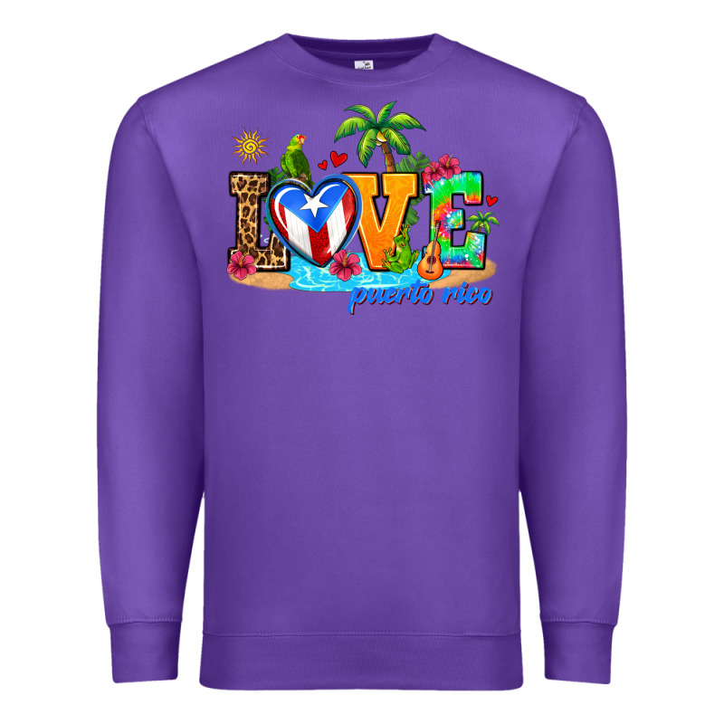 Love Puerto Rico Premium Sweatshirt by AdoDesignShop | Teevron