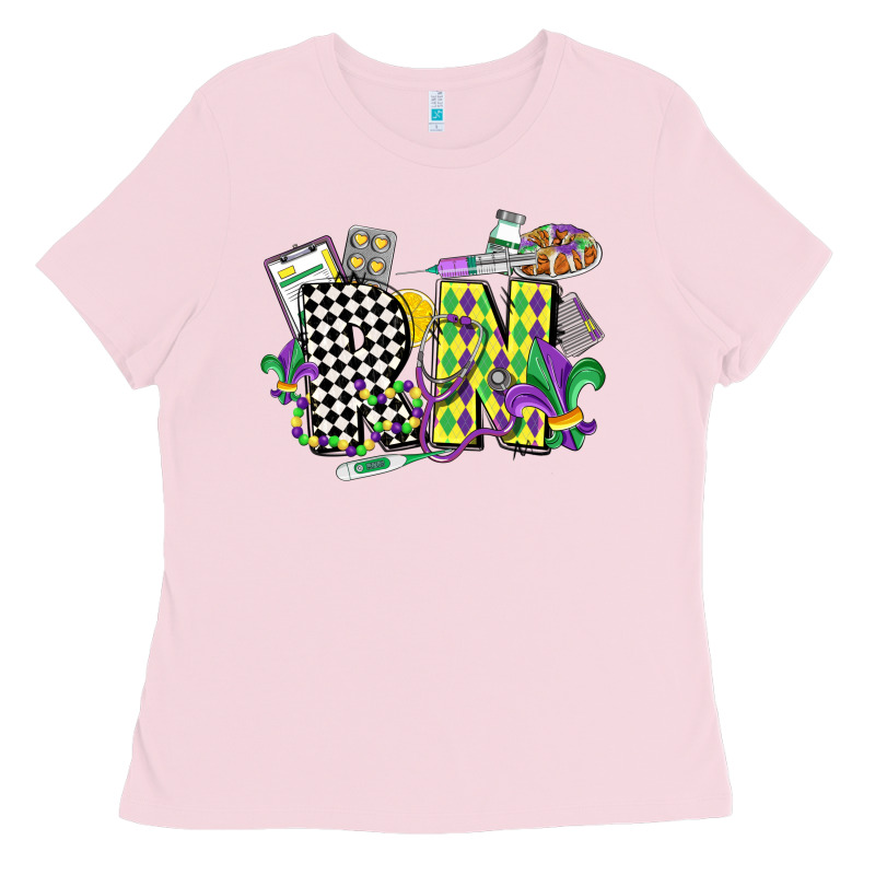 Registered Nurse Mardi Gras Ladies Tee by CowGirlArtShop | Teevron