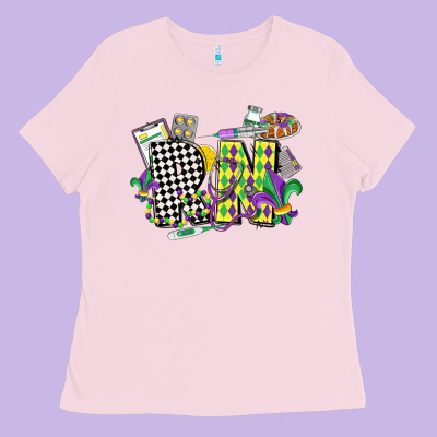 Registered Nurse Mardi Gras Ladies Tee Designed By Cowgirlartshop