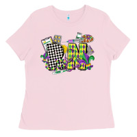 Bubblegum Pink registered nurse mardi gras Ladies Tee - CowGirlArtShop
