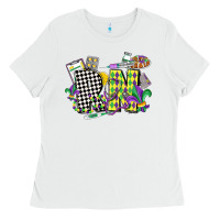 White registered nurse mardi gras Ladies Tee - CowGirlArtShop