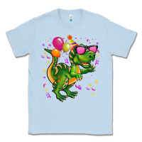Dusty Blue birthday t rex pink Classic Tee - CowGirlArtShop