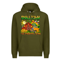 Army Green Small Town St Patrick's Day Premium Hoodie - CowhideDigitalArt