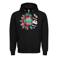 Black western licensed vocational nurse medical instruments Zipper Hoodie - BarkalooDesign