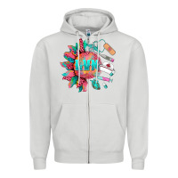 Dove Grey western licensed vocational nurse medical instruments Zipper Hoodie - BarkalooDesign