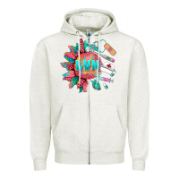 Oatmeal Heather western licensed vocational nurse medical instruments Zipper Hoodie - BarkalooDesign