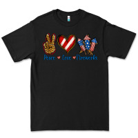 Black Peace Love Fireworks Premium Tee - Jasminsmagicworld