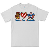 Dove Grey Peace Love Fireworks Premium Tee - Jasminsmagicworld