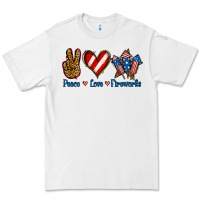 White Peace Love Fireworks Premium Tee - Jasminsmagicworld
