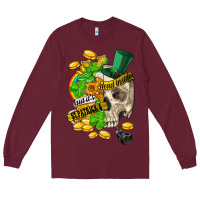 Burgundy when you are dead inside but its st.patricks Long Sleeve Tee - FaDigitalArtStudio