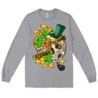 Heather Grey when you are dead inside but its st.patricks Long Sleeve Tee - FaDigitalArtStudio