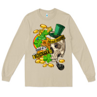 Mushroom when you are dead inside but its st.patricks Long Sleeve Tee - FaDigitalArtStudio