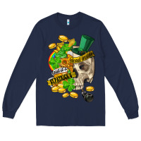 Navy when you are dead inside but its st.patricks Long Sleeve Tee - FaDigitalArtStudio