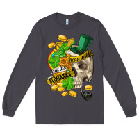 Smoke when you are dead inside but its st.patricks Long Sleeve Tee - FaDigitalArtStudio