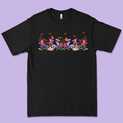 Wild Flowers Premium Tee Designed By Tumblerdesignbyshophia