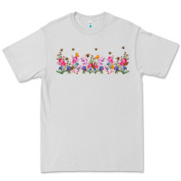 Dove Grey wild flowers Premium Tee - TumblerDesignByShophia