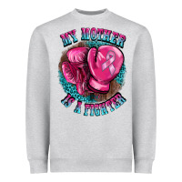 Heather Grey my mother is a fighter Heavyweight Sweatshirt - BarkalooDesign