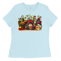 Baby Blue cinco de mayo gnomes Ladies Tee - CowGirlArtShop