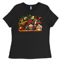 Black cinco de mayo gnomes Ladies Tee - CowGirlArtShop