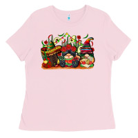 Bubblegum Pink cinco de mayo gnomes Ladies Tee - CowGirlArtShop