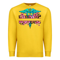 Lemon floral nurse preview Premium Sweatshirt - AdoDesignShop
