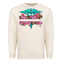 Sandshell floral nurse preview Premium Sweatshirt - AdoDesignShop