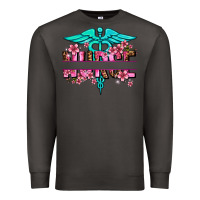 Smoke floral nurse preview Premium Sweatshirt - AdoDesignShop