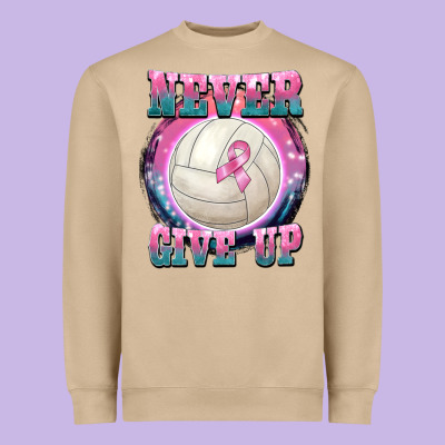 Never Give Up Heavyweight Sweatshirt Designed By Barkaloodesign
