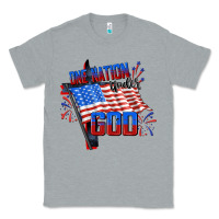 Heather Grey one nation under god Classic Tee - CowGirlArtShop