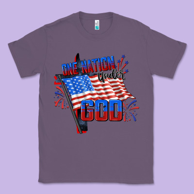 One Nation Under God Classic Tee Designed By Cowgirlartshop