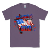 Lavender one nation under god Classic Tee - CowGirlArtShop